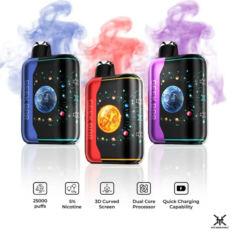 【特惠購買5送1】GEEK BAR Puls X 星空系列25000抽 3D 弧面工藝美學絲滑入喉不刺辣50mg 強效尼古丁鹽極致握感不沾指紋 台灣現貨:圖片 4