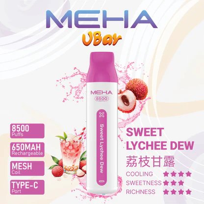 MEHA VBar 魅嗨小白條 8500 3% 醇熟尼古丁鹽 順滑入喉解癮更到位 小白條輕盈手感 綻放純粹果香 650mAh長效續航始終如一 台灣現貨:圖片 13
