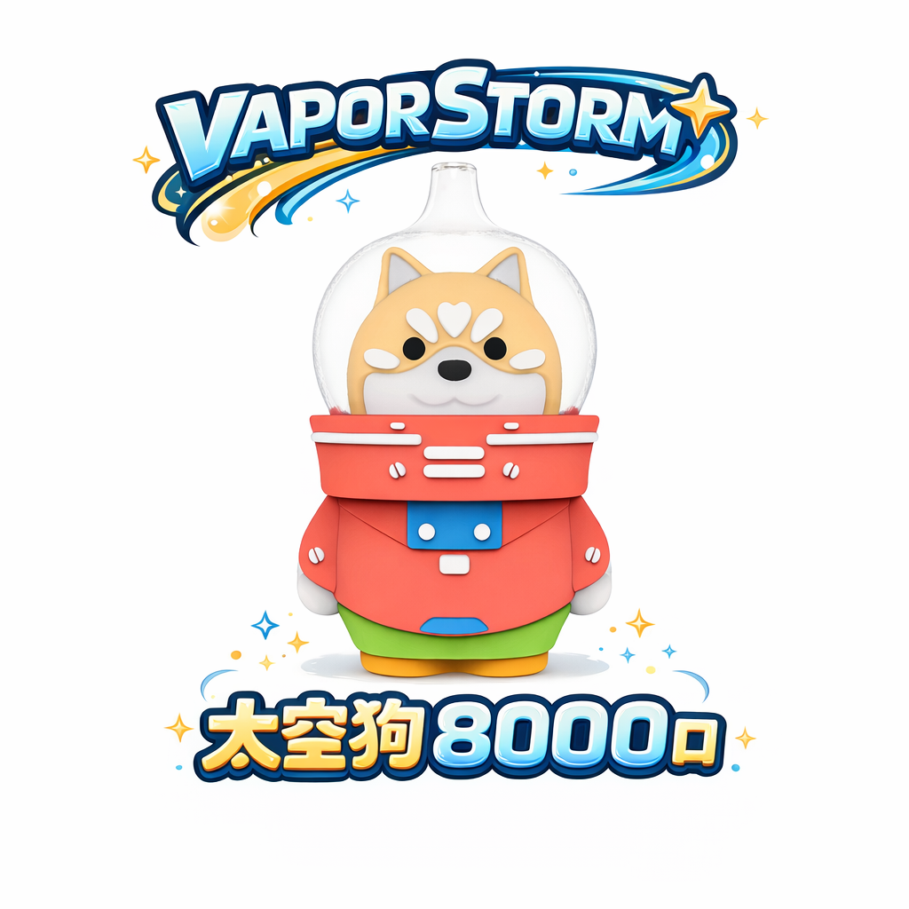 【潮流收藏級】太空狗 VAPOR STORM 8000 綻放純粹冰萃水果原味、每一口都飽滿鮮甜 12ml 巨量油倉挑戰續航天花板 Type-C 疾速快充 台灣現貨