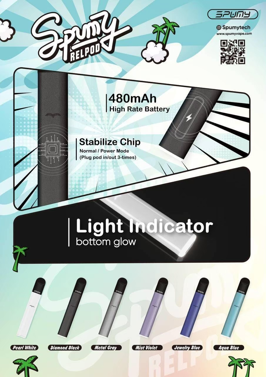 SPUMY 冰熊五代機 雙檔功率調節精準控溫 480mAh電力續航天花板 質感噴砂工藝握感細膩 完美適配主流四/五/六代彈 台灣現貨:圖片 2